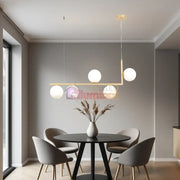 Lustra Abajur MAT 5xE27 Nordic Glow GOLD lustreled.ro