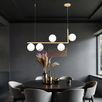 Lustra Abajur MAT 5xE27 Nordic Glow GOLD