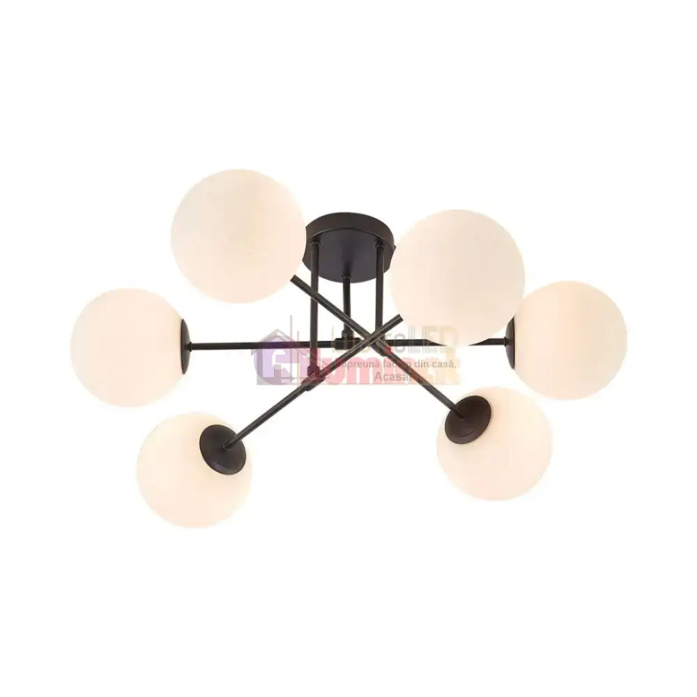 Lustra Abajur 6xG9 Black lustreled.ro