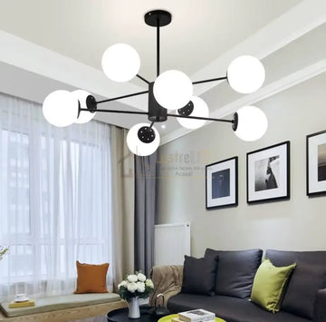 Lustra Abajur MAT BLACK 8XE27 4+4 BK
