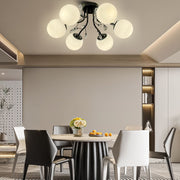 Lustra Abajur Mat Aplicata 6xE27 Black Glamour