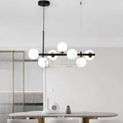Lustra Abajur Mat Black Liniara 7Xg9 Chandeliers