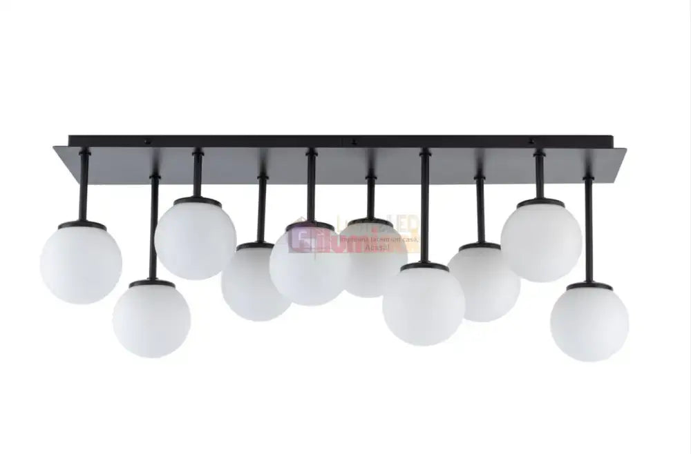 Lustra Abajur Mat Black Rivendell lustreled.ro