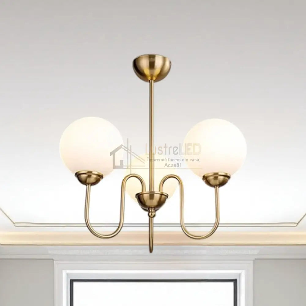 Lustra Abajur MAT GOLD 3XE27 DX2411-3 ABAJUR / AURIE Chandeliers