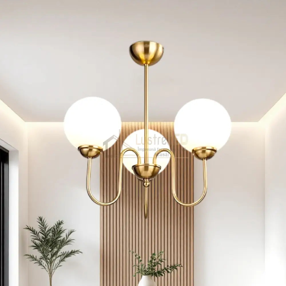 Lustra Abajur MAT GOLD 3XE27 DX2411-3 ABAJUR / AURIE Chandeliers