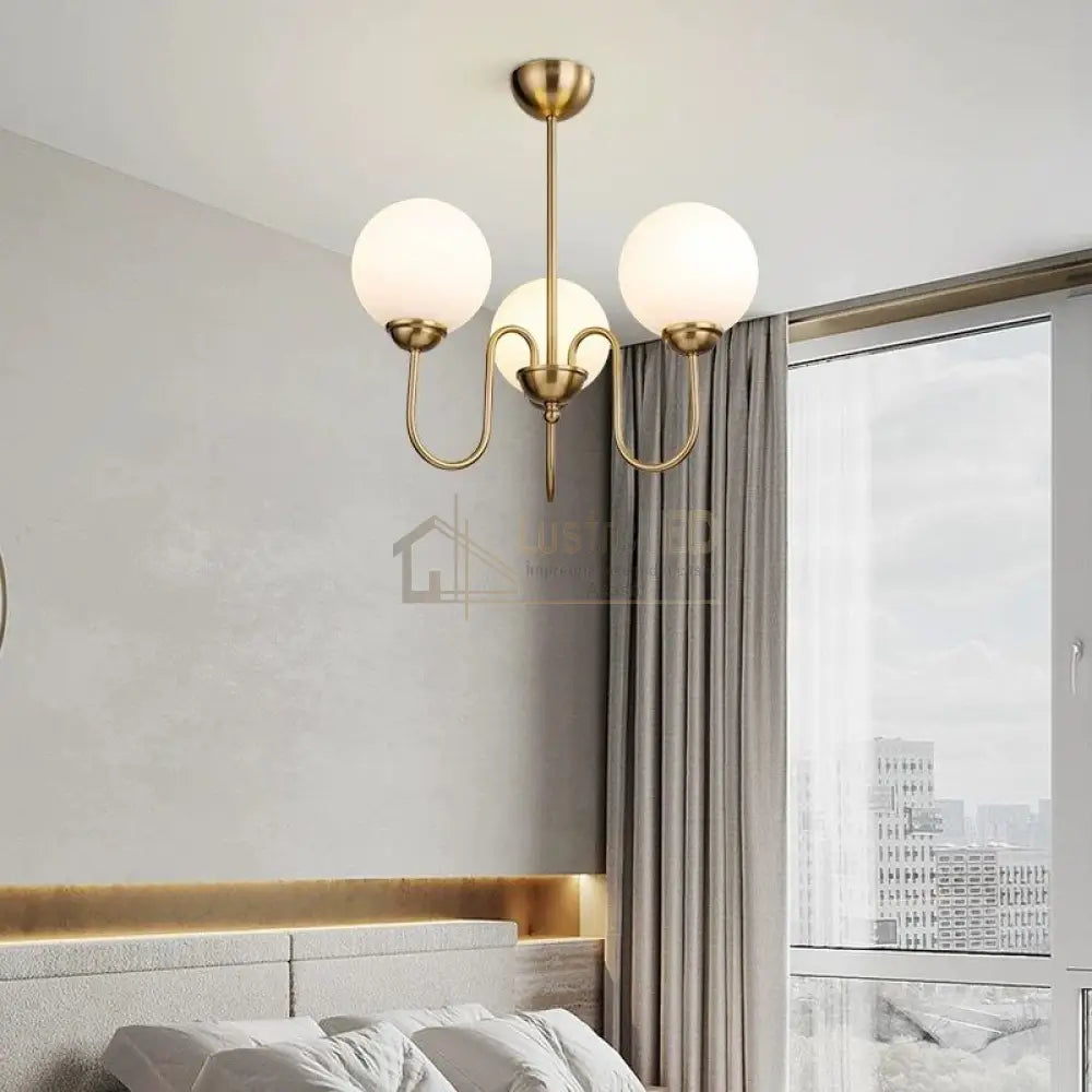 Lustra Abajur MAT GOLD 3XE27 DX2411-3 ABAJUR / AURIE Chandeliers