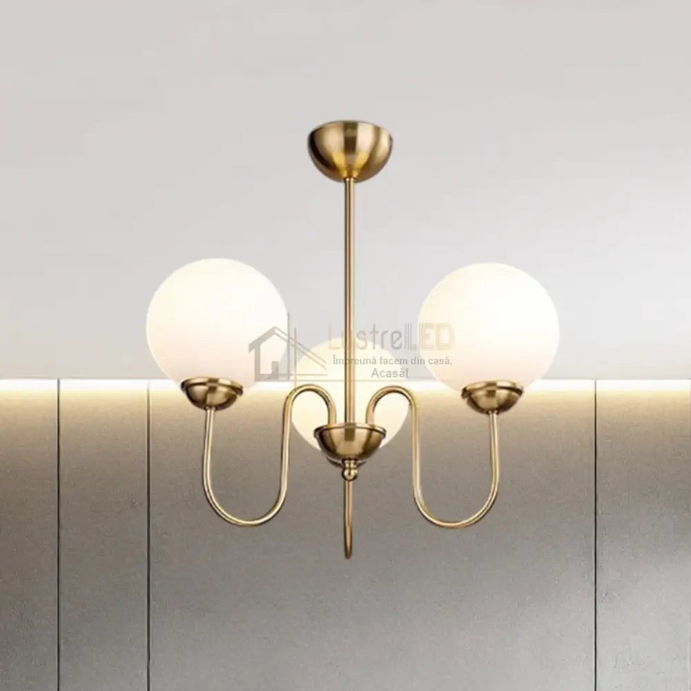 Lustra Abajur MAT GOLD 3XE27 DX2411-3 ABAJUR / AURIE Chandeliers