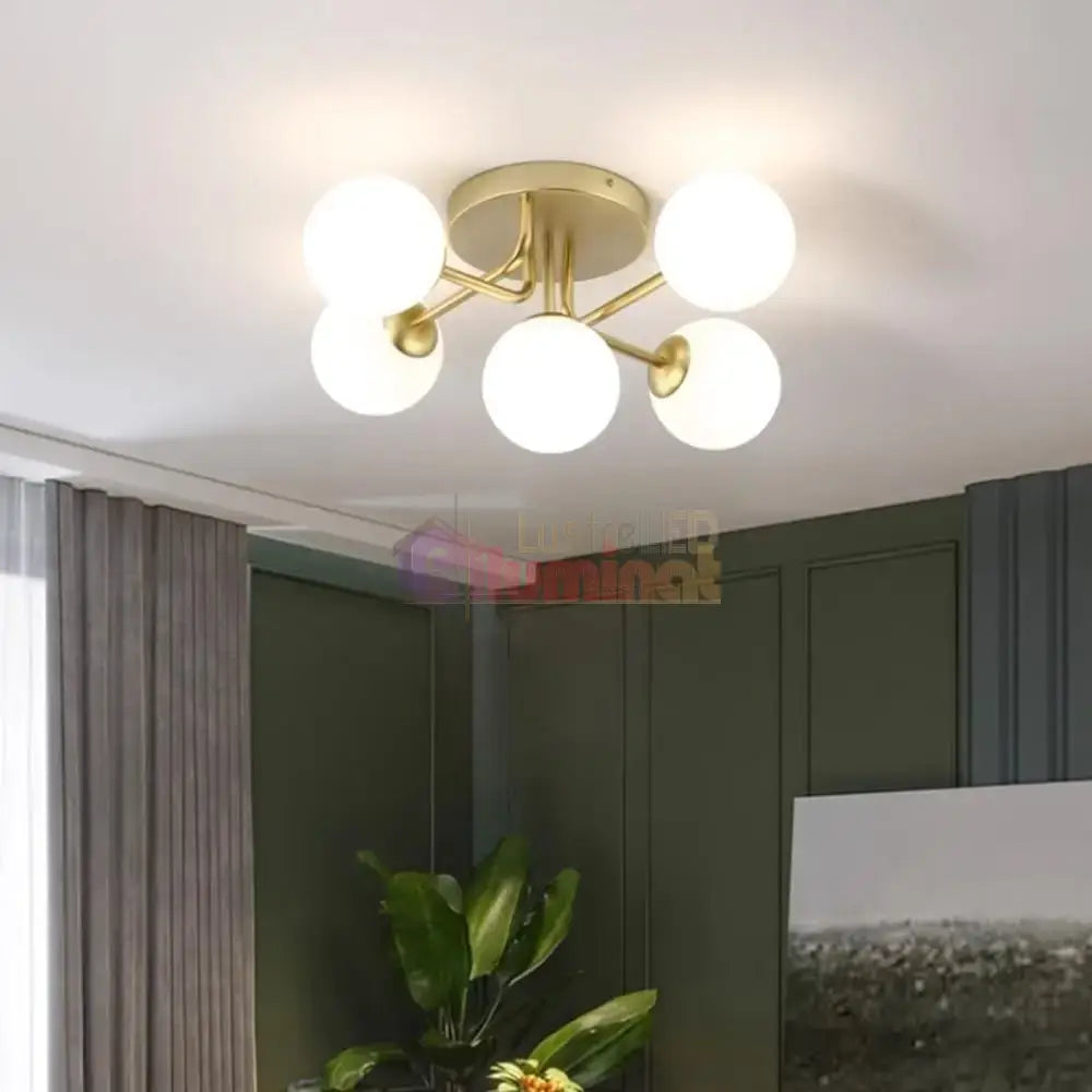  Lustra Abajur 5xE27 GOLD 7316-5 lustreled.ro