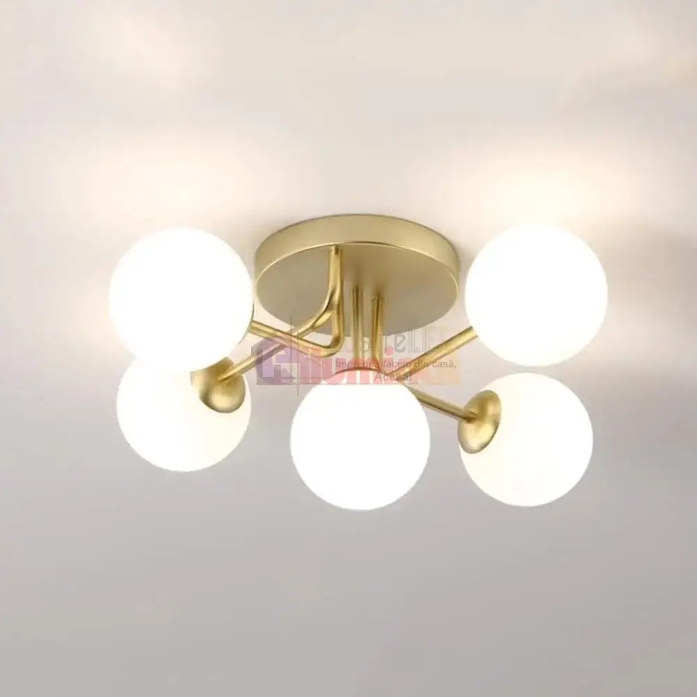 Lustra Abajur 5xE27 GOLD 7316-5 lustreled.ro