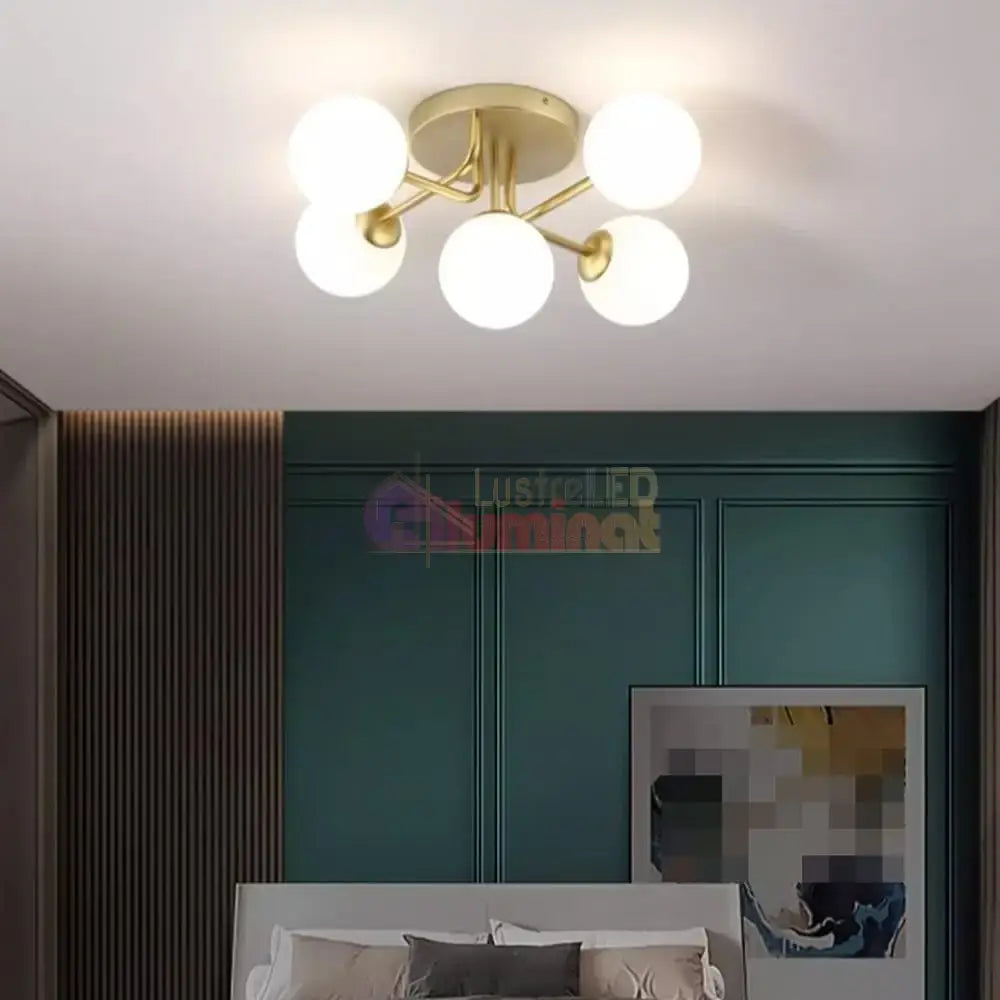  Lustra Abajur 5xE27 GOLD 7316-5 lustreled.ro
