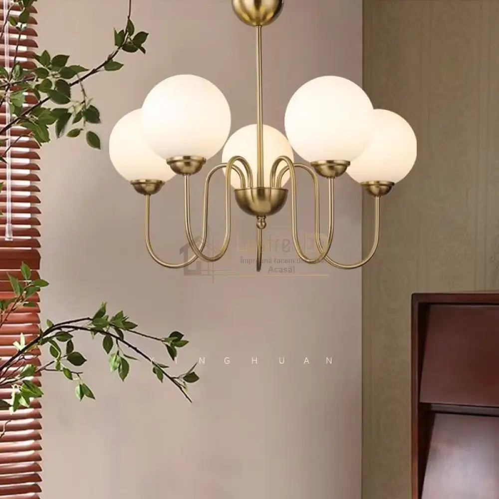 Lustra Abajur MAT GOLD 5XE27 Classique Taste DX2411 5 ABAJUR / AURIE Chandeliers