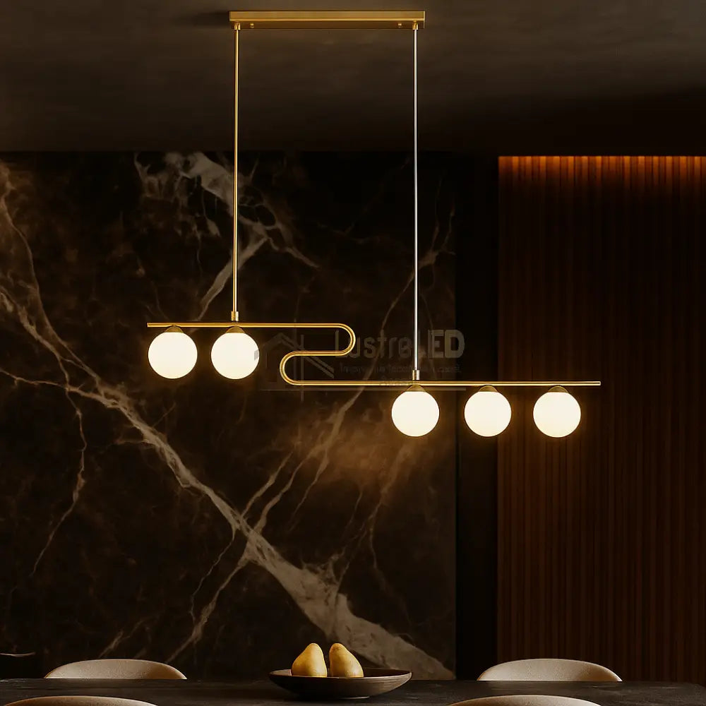 Lustra Abajur MAT GOLD 5xG9 EMLI Gold Chandeliers