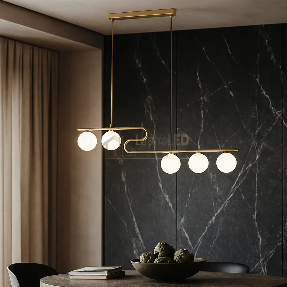 Lustra Abajur MAT GOLD 5xG9 EMLI Gold Chandeliers