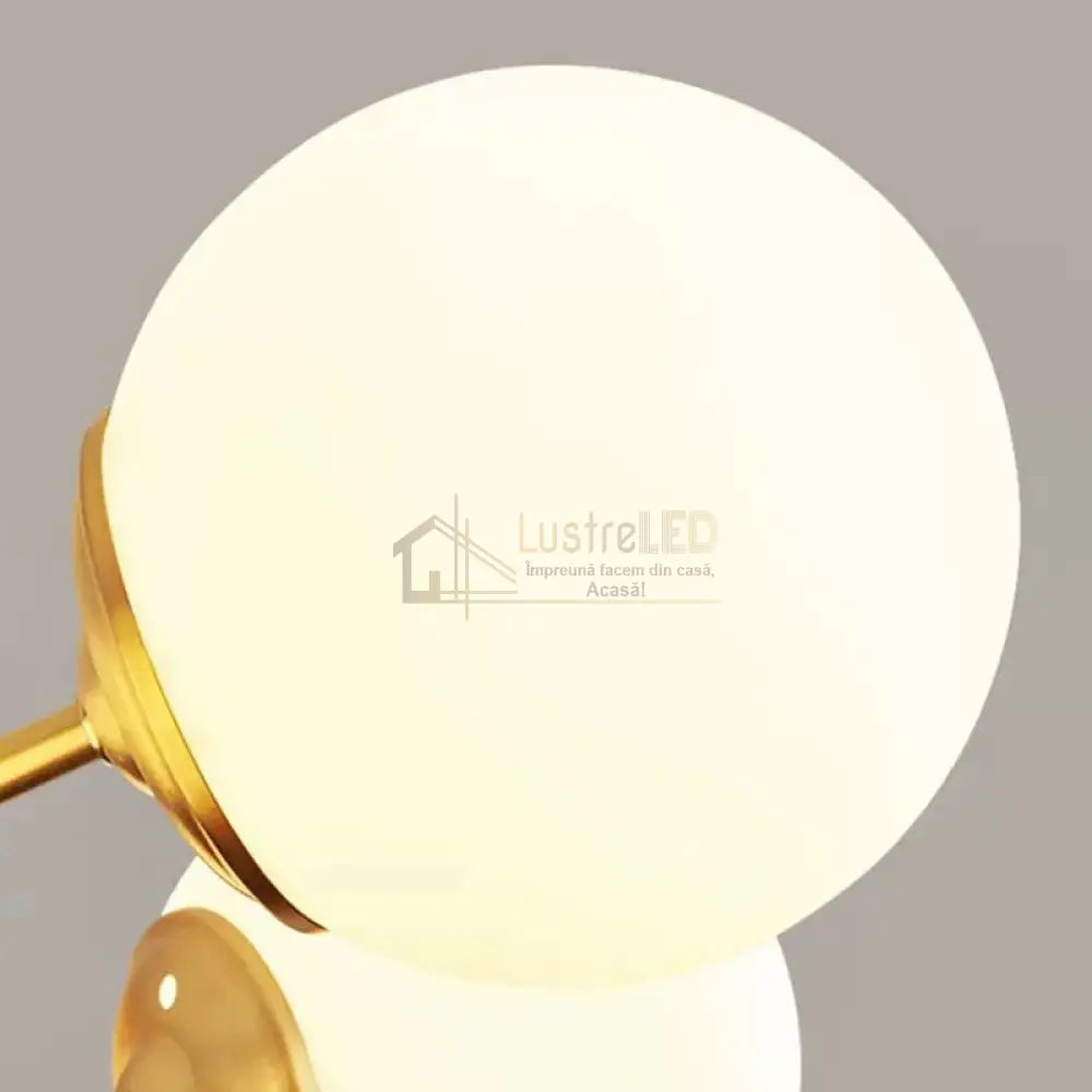 Lustra Abajur Mat Gold 8Xe27 Dx103-4 + 4 Gd Chandeliers