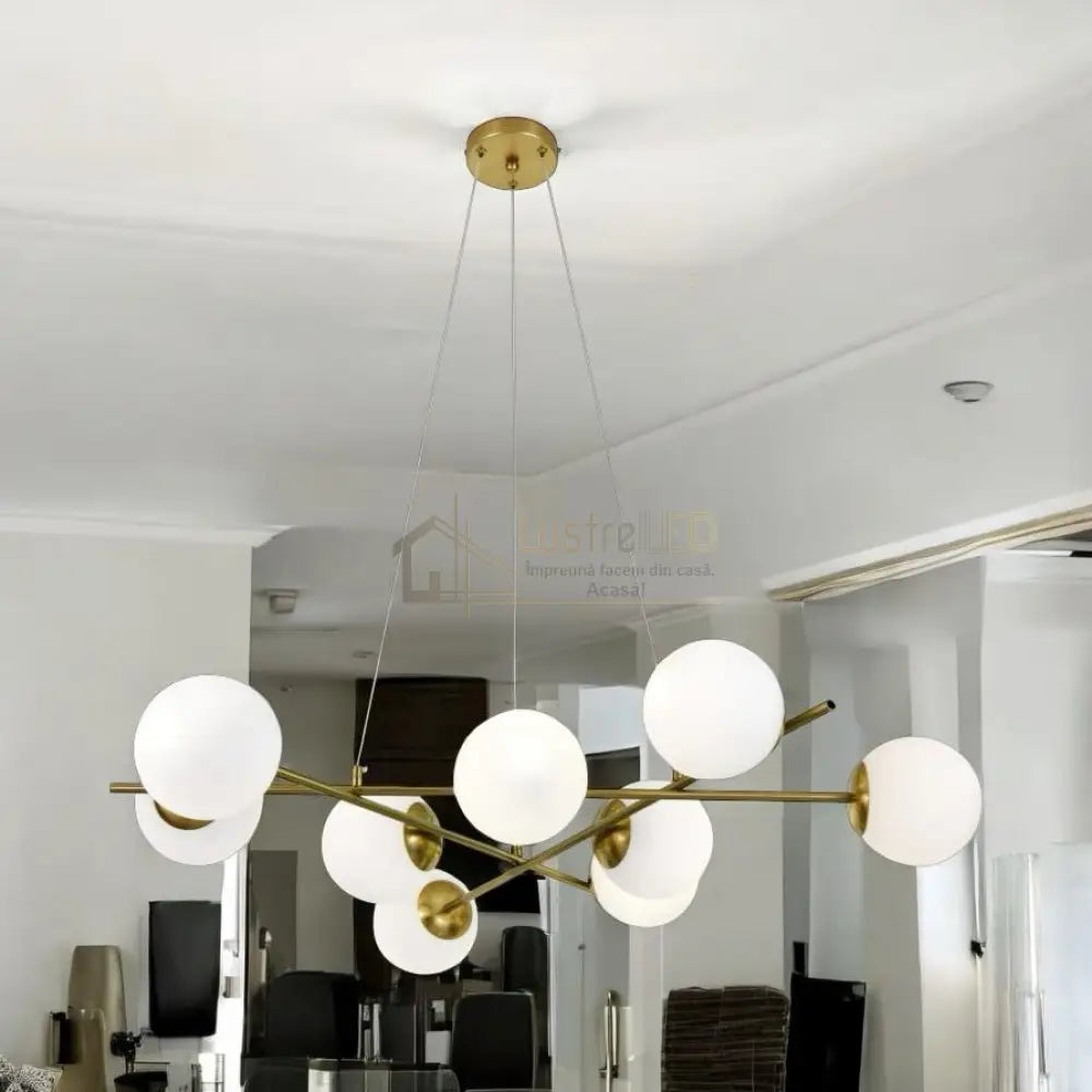 Lustra Abajur MAT GOLD 9xE27 F0010/9 ABAJUR / AURIE Chandeliers