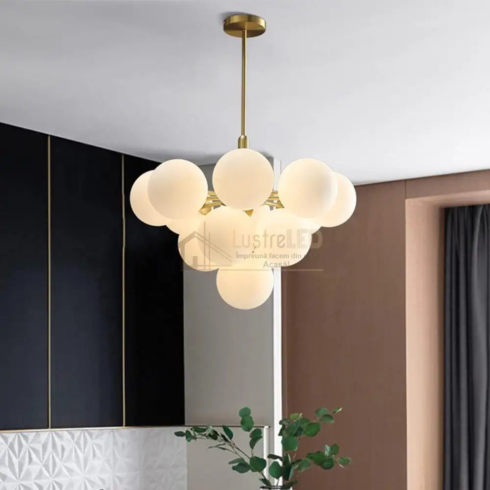 Lustra Abajur Mat Gold Dx2410-13 Chandeliers