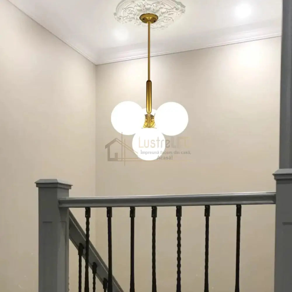 Lustra Abajur Mat Gold Dx2410-5 Chandeliers