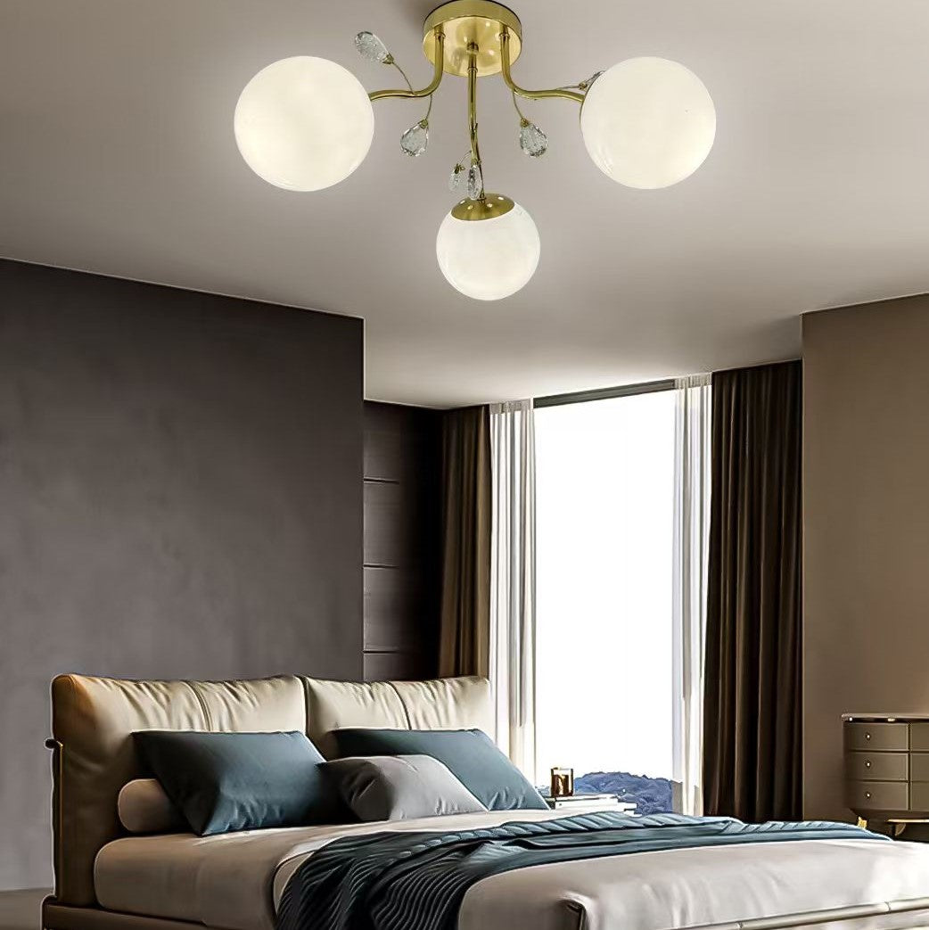 Lustra Abajur Mat Aplicata 3xE27 Gold Glamour