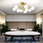 Lustra Abajur Mat Aplicata 9xE27 Gold Glamour