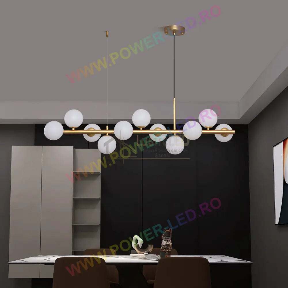 Lustra Abajur Mat Gold Liniara 11Xg9 Chandeliers
