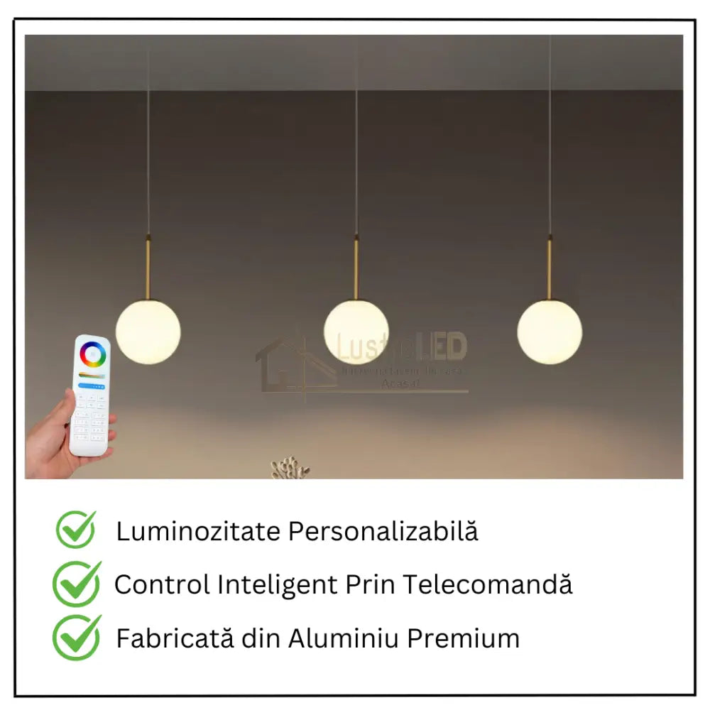 Lustra Abajur MAT GOLD Liniara 3xE27 DN124-3 ABAJUR / AURIE Chandeliers