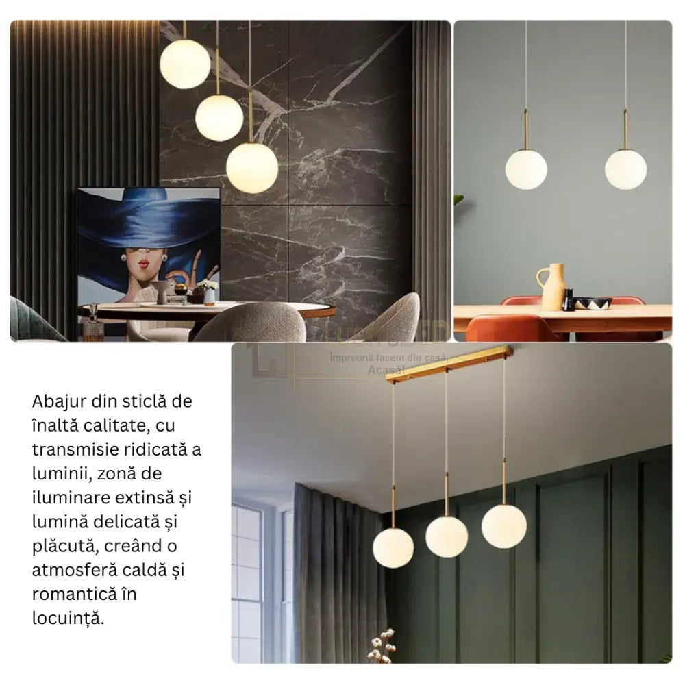 Lustra Abajur MAT GOLD Liniara 3xE27 DN124-3 ABAJUR / AURIE Chandeliers