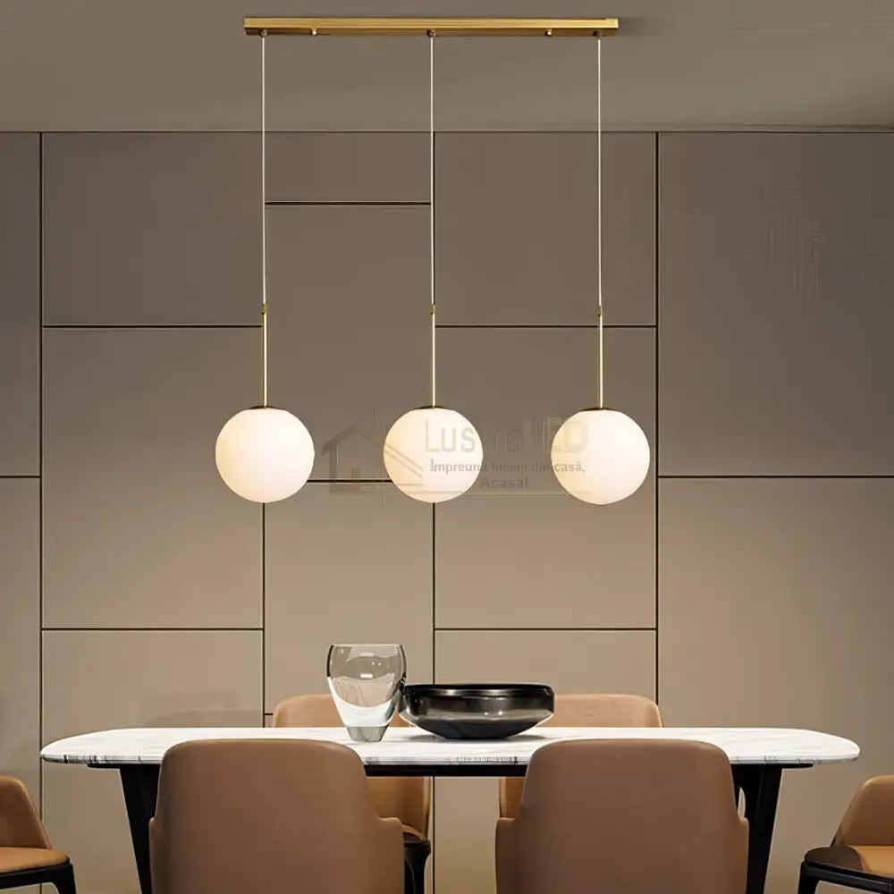 Lustra Abajur MAT GOLD Liniara 3xE27 DN124-3 ABAJUR / AURIE Chandeliers