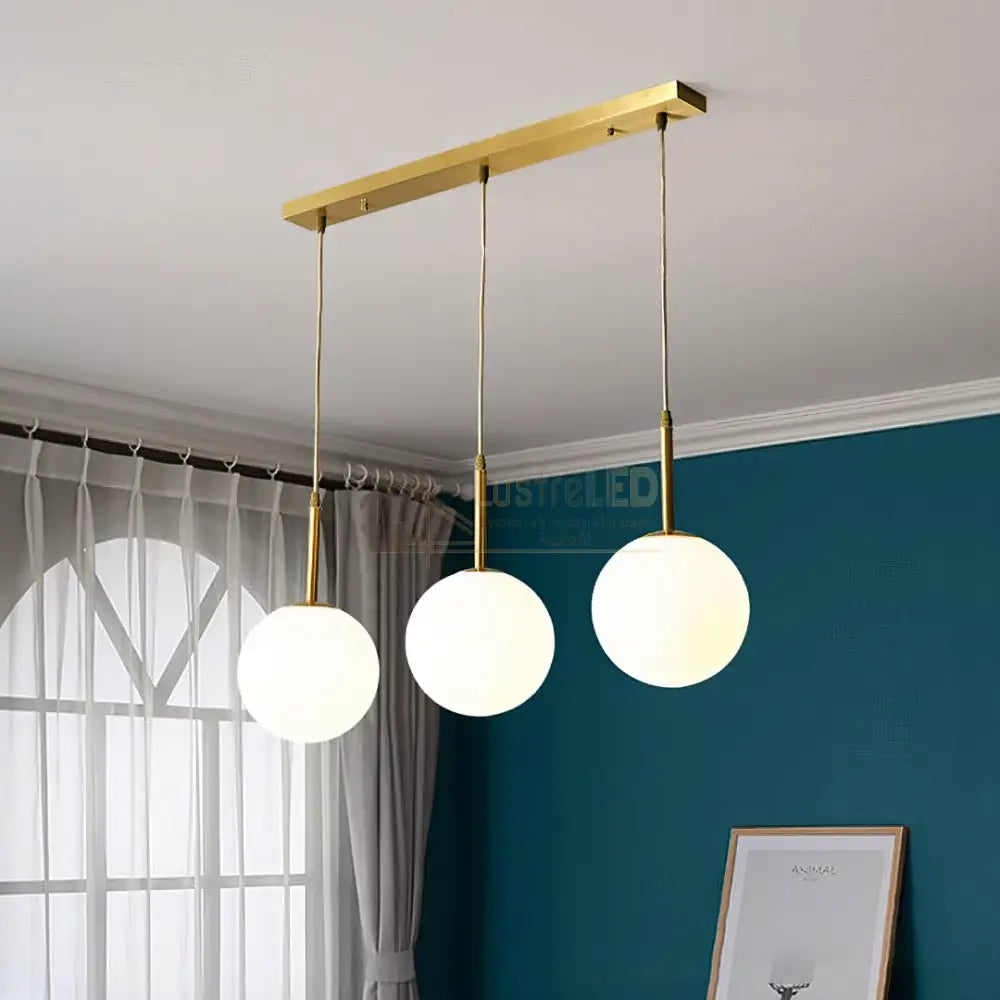 Lustra Abajur MAT GOLD Liniara 3xE27 DN124-3 ABAJUR / AURIE Chandeliers