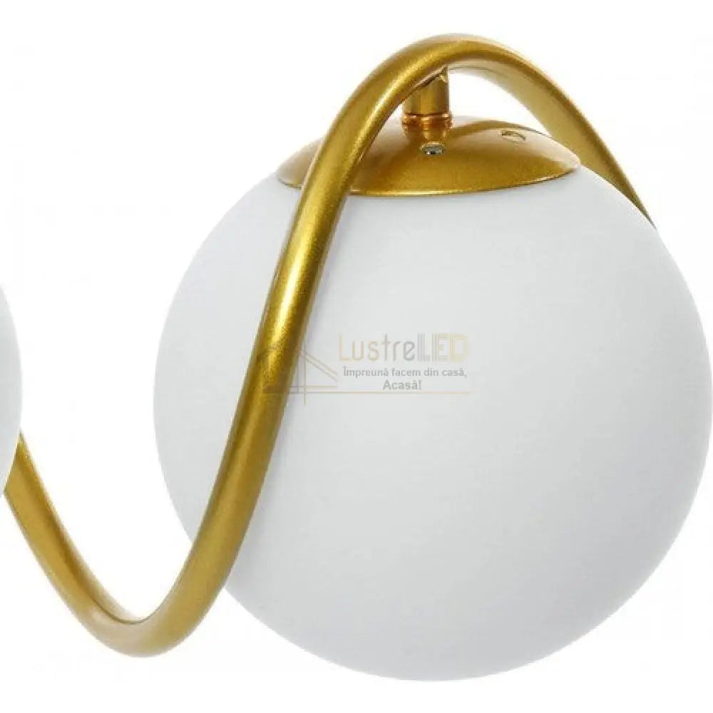Lustra Abajur Mat Gold Liniara 5Xe27 Spiral Mx165-5 Chandeliers