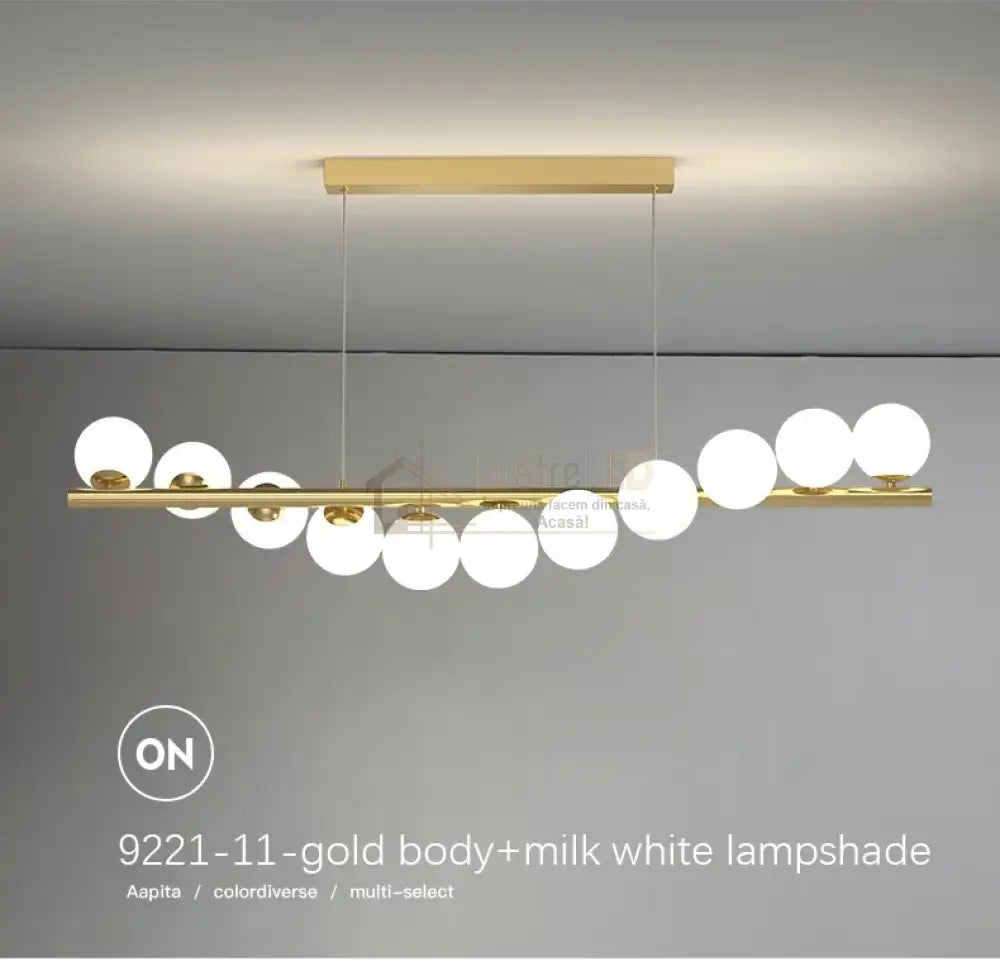 Lustra Abajur Mat Gold Liniara Dx332-11 Chandeliers