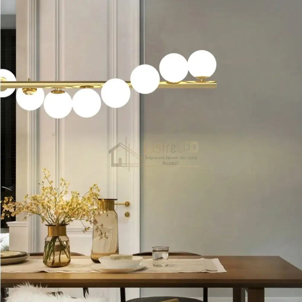 Lustra Abajur Mat Gold Liniara Dx332-11 Chandeliers