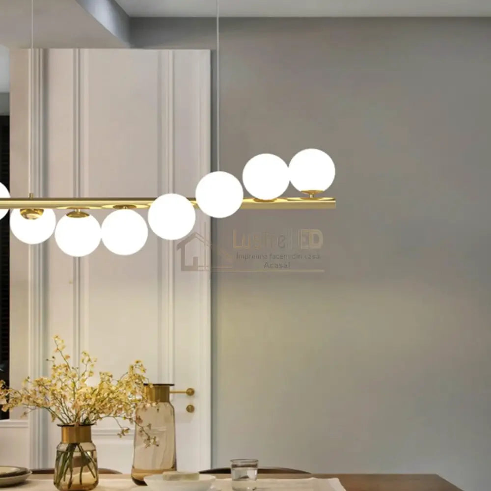 Lustra Abajur MAT GOLD Liniara DX332-9 ABAJUR / AURIE Chandeliers