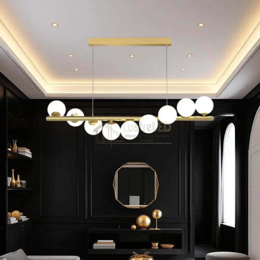 Lustra Abajur MAT GOLD Liniara DX332-9 ABAJUR / AURIE Chandeliers