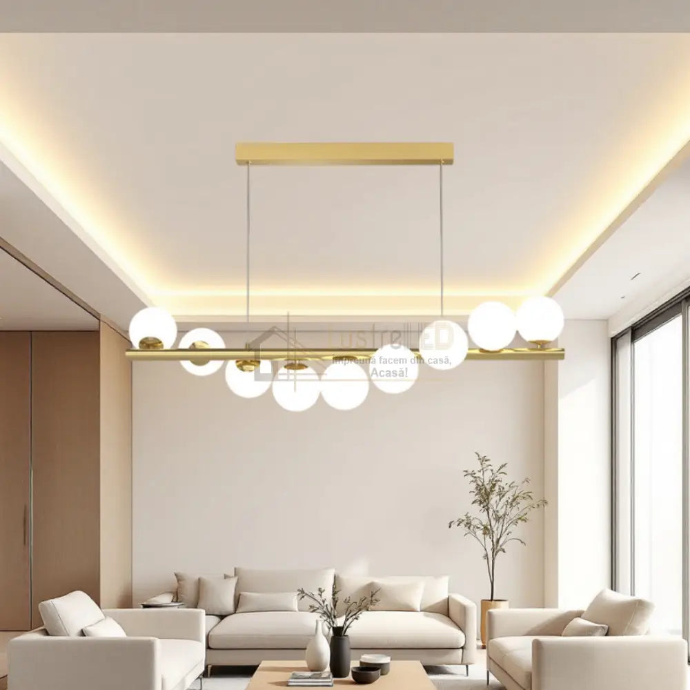 Lustra Abajur MAT GOLD Liniara DX332-9 ABAJUR / AURIE Chandeliers