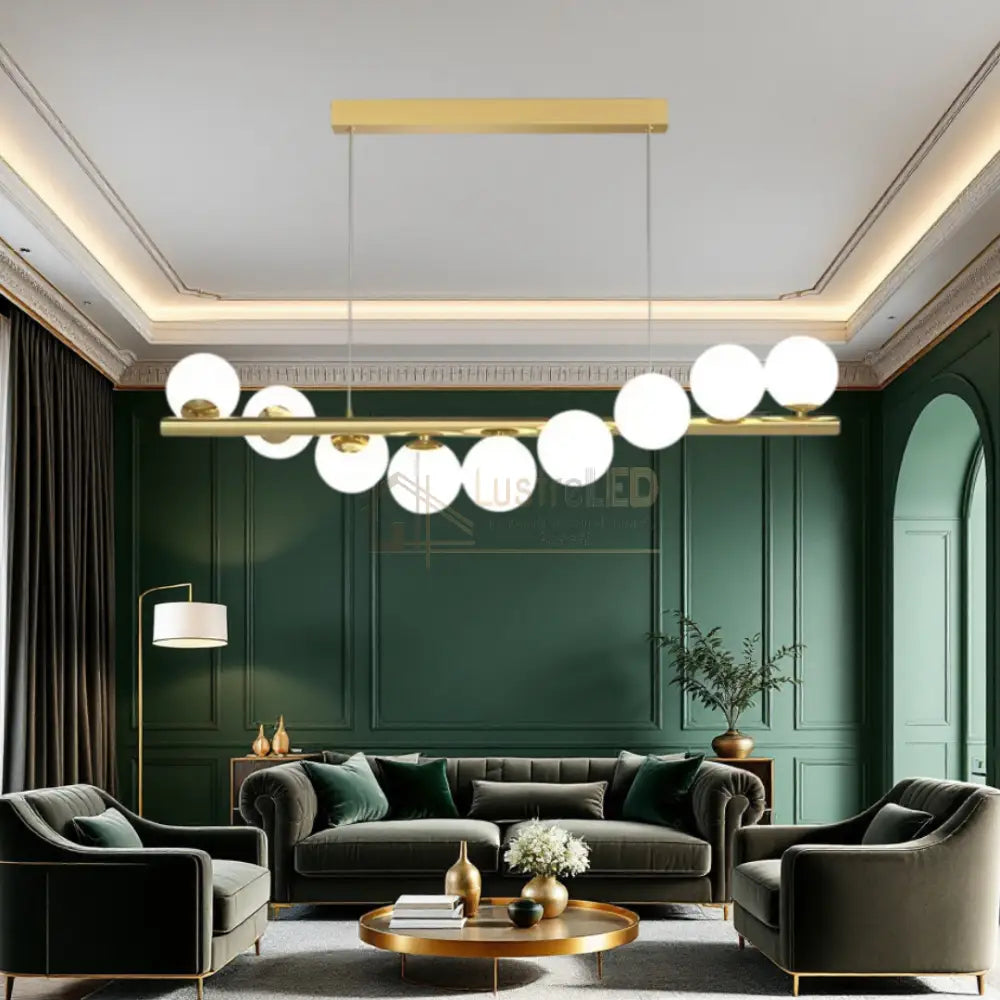 Lustra Abajur MAT GOLD Liniara DX332-9 ABAJUR / AURIE Chandeliers