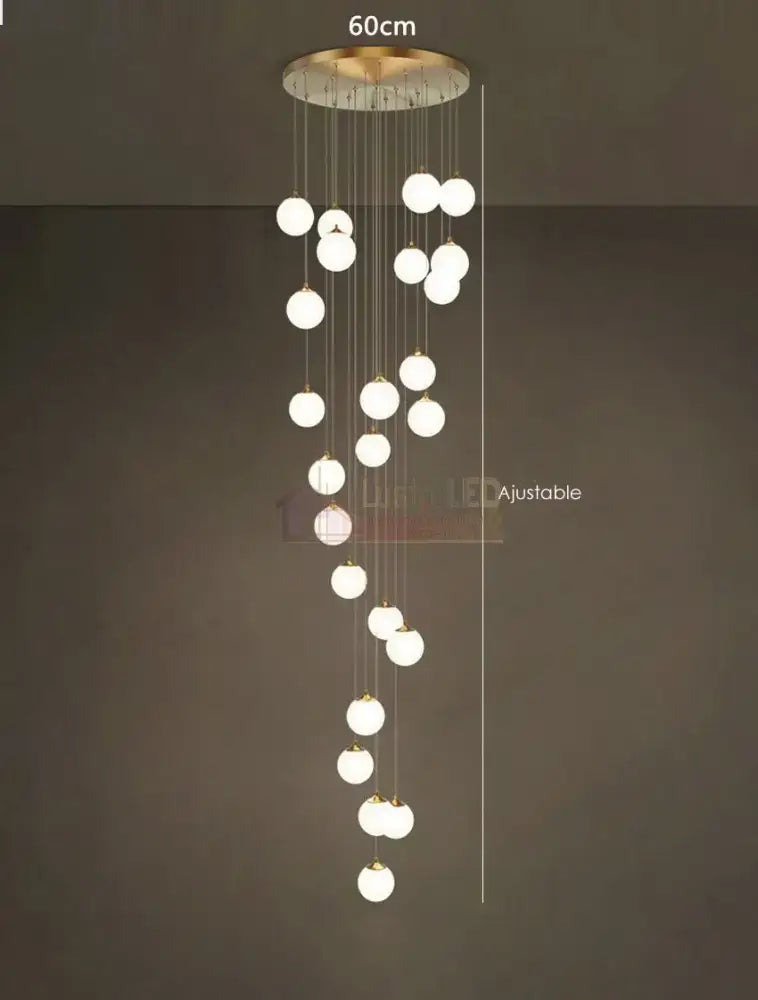 Lustra Abajur Mat Gold Luxury Staircase Gigant Chandeliers