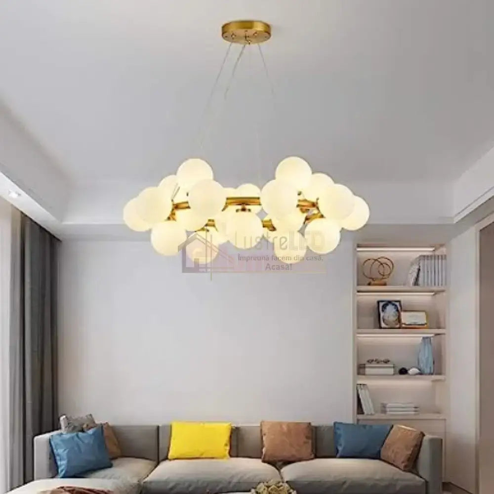 Lustra Abajur Mat Gold Rotunda 15Xg9 50Cm Chandeliers