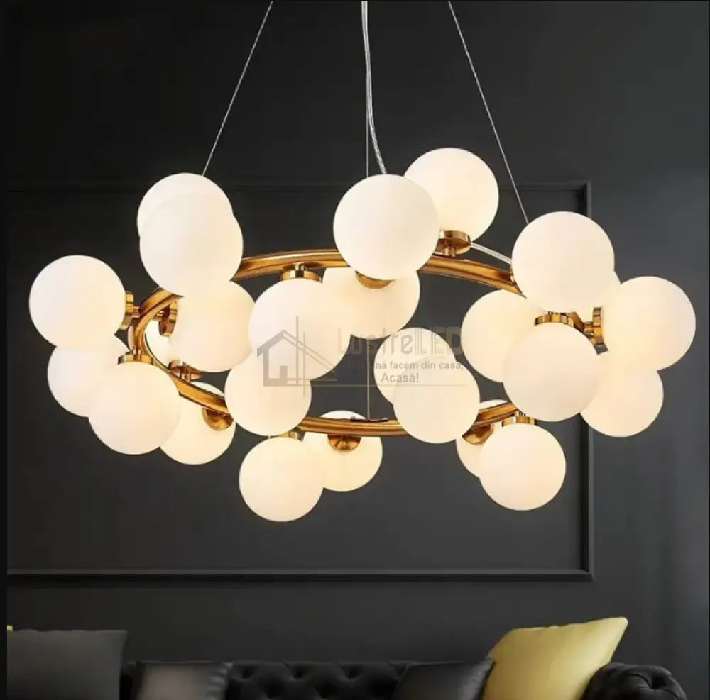 Lustra Abajur Mat Gold Rotunda 25Xg9 70Cm Chandeliers