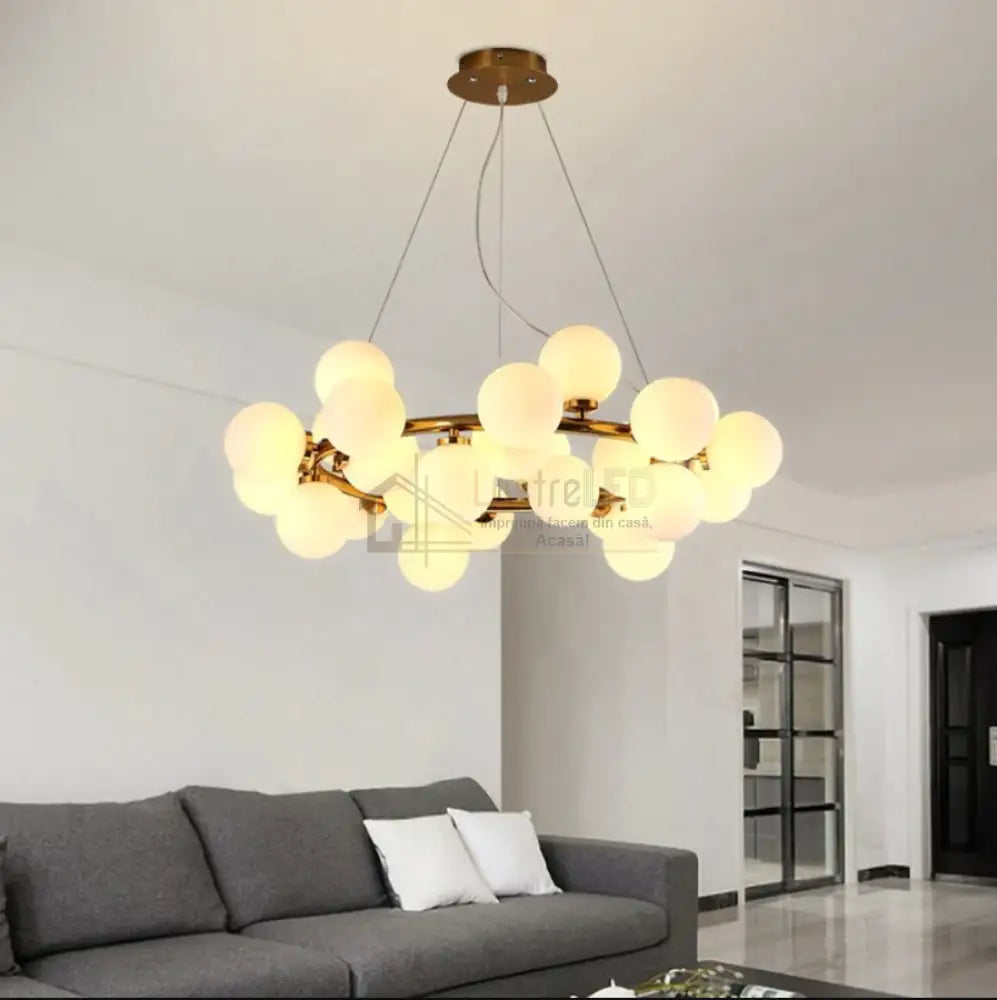 Lustra Abajur Mat Gold Rotunda 25Xg9 70Cm Chandeliers