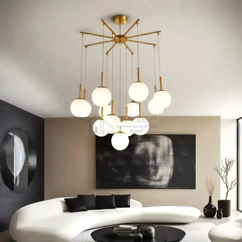 Lustra Abajur MAT GOLD SWING Chandeliers