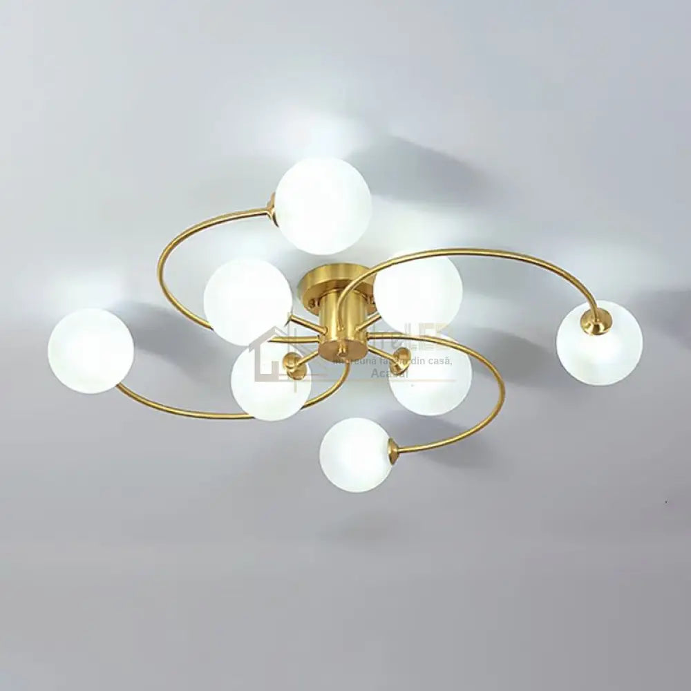 Lustra Abajur MAT Golden 8xE27 F0011/8 ABAJUR / AURIE Chandeliers