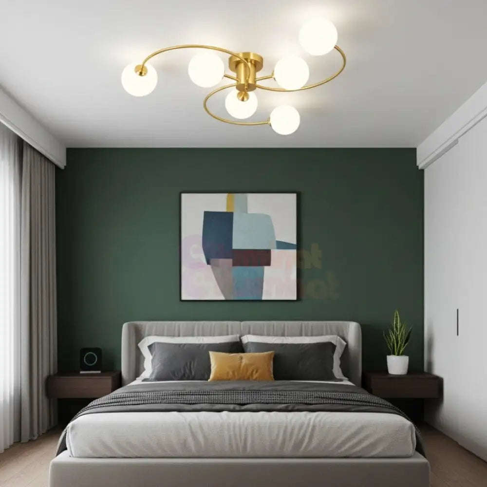 Lustra Abajur MAT Golden Half Galaxy AURIE / ABAJUR Chandeliers