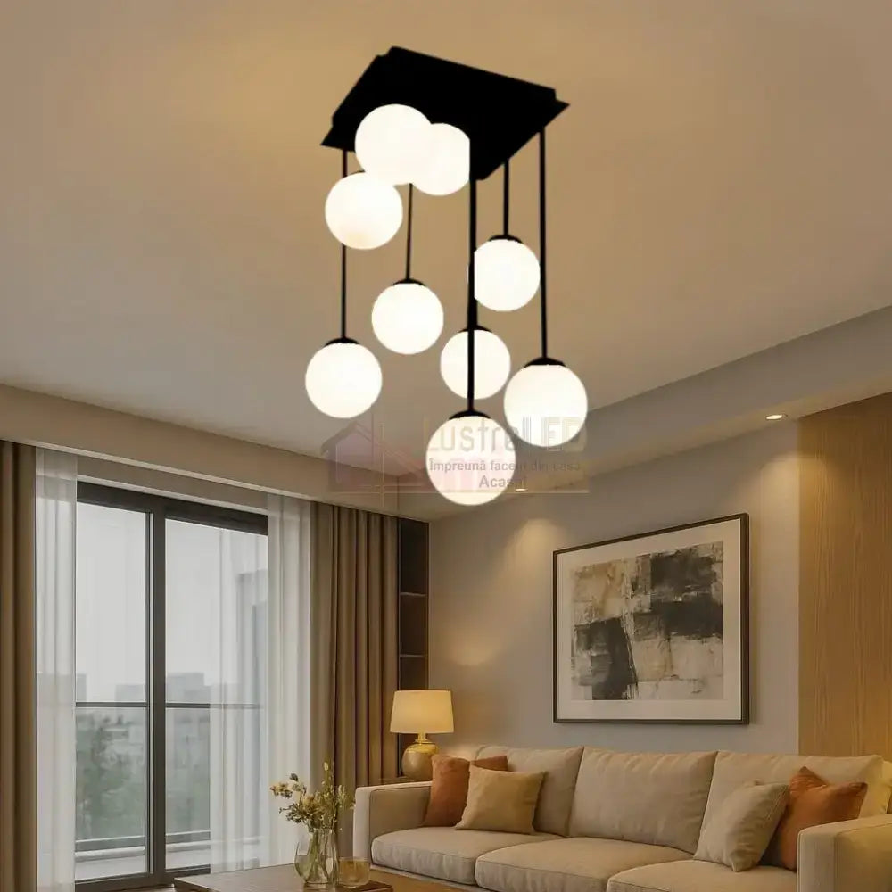 Lustra Abajur Mat Maxi Serelys BLACK 9XG9 NEAGRA / ABAJUR Chandeliers