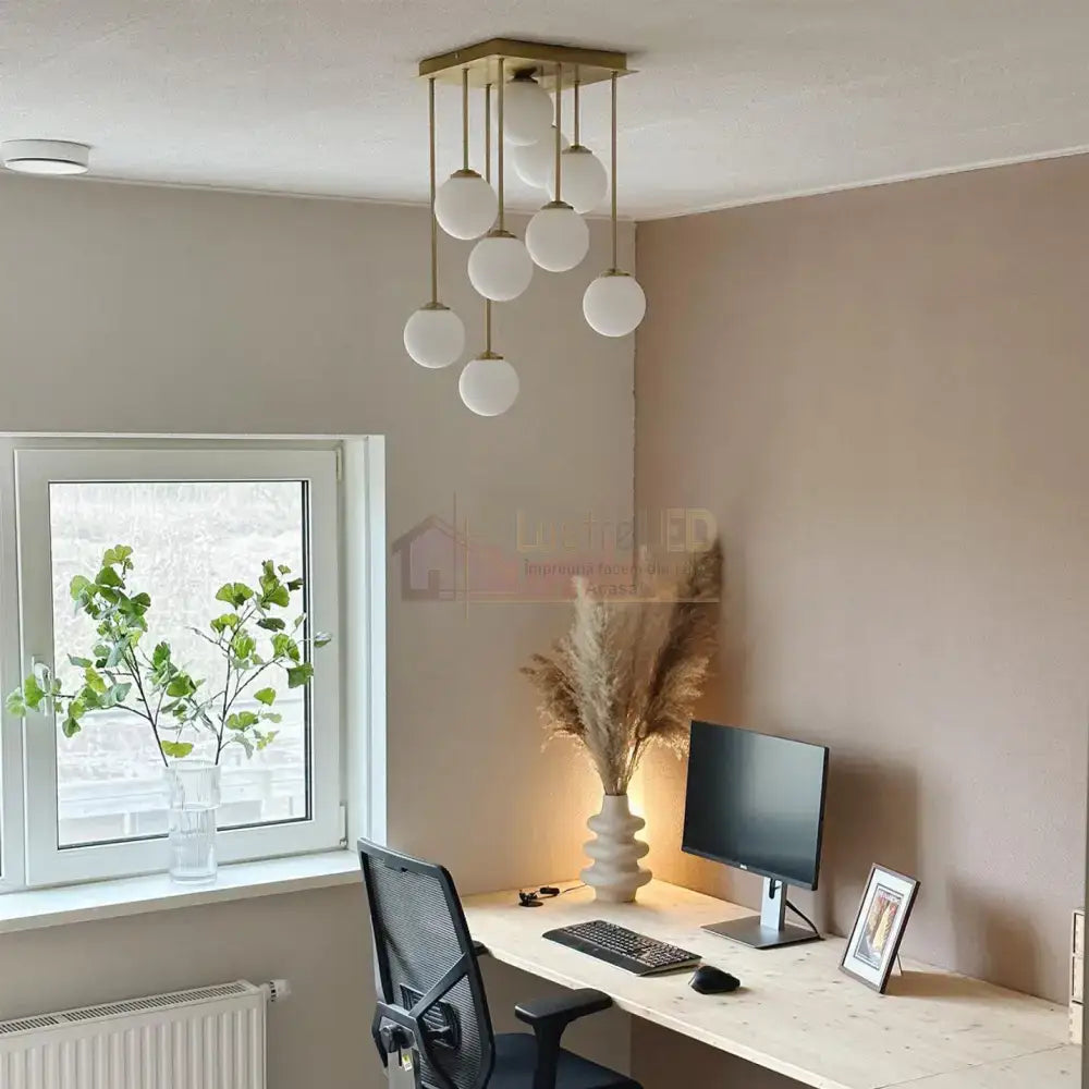 Lustra Abajur Mat Maxi Serelys GOLD 9XG9 AURIE / ABAJUR Chandeliers