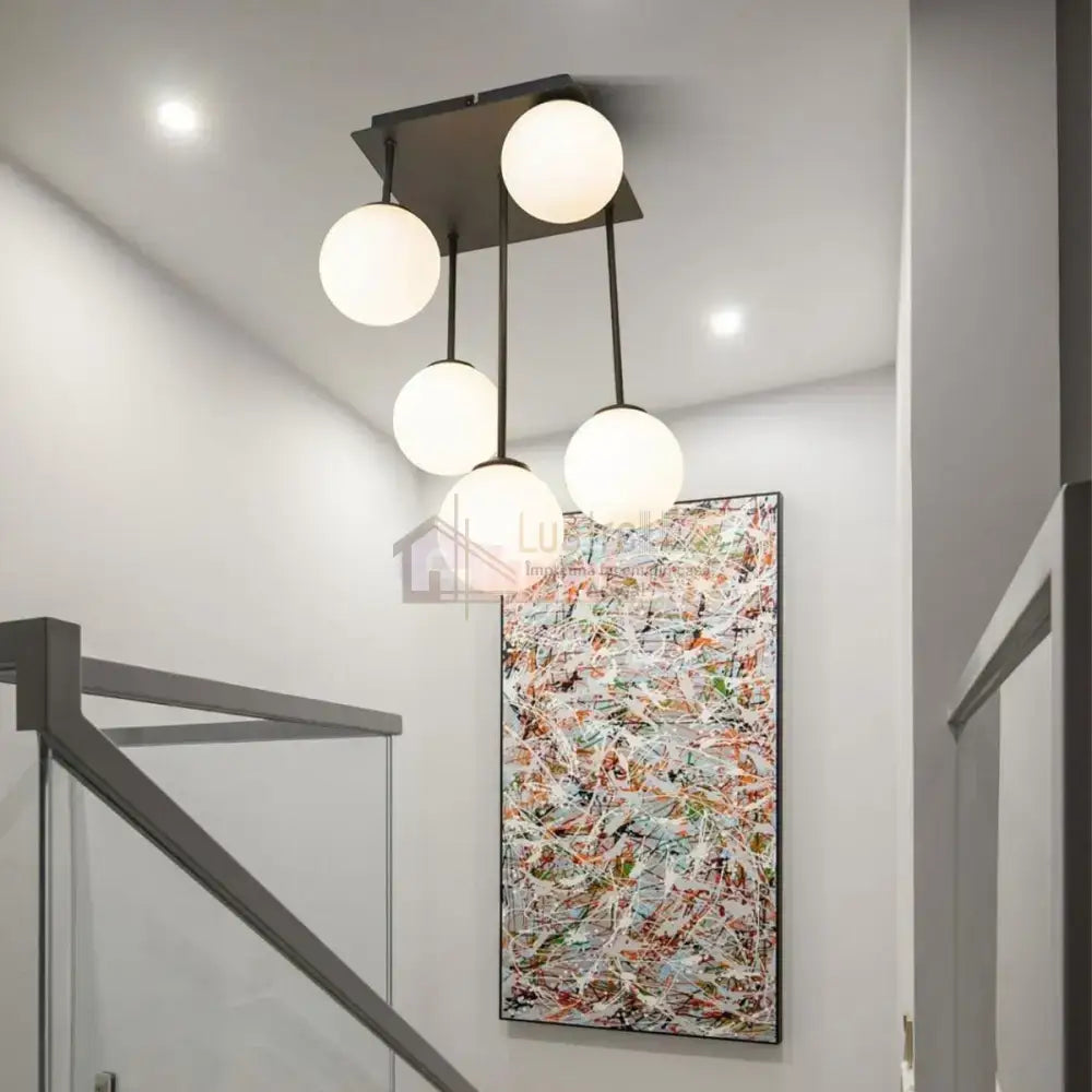 Lustra Abajur Mat Mini Serelys BLACK 5XG9 NEAGRA / ABAJUR Chandeliers