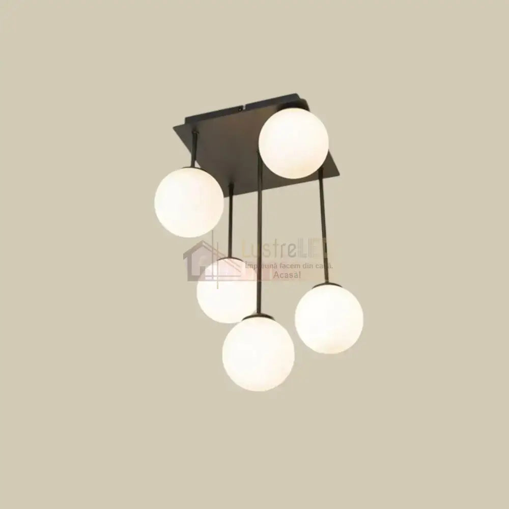 Lustra Abajur Mat Mini Serelys BLACK 5XG9 NEAGRA / ABAJUR Chandeliers