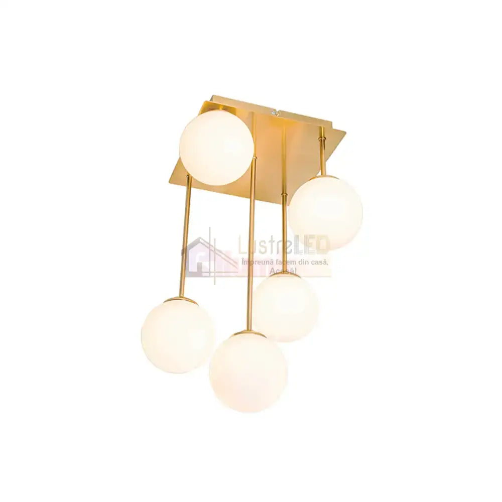 Lustra Abajur Mat Mini Serelys GOLD 5XG9 AURIE / ABAJUR Chandeliers