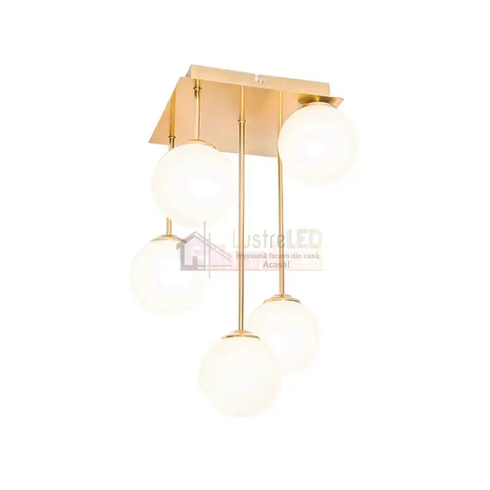 Lustra Abajur Mat Mini Serelys GOLD 5XG9 AURIE / ABAJUR Chandeliers