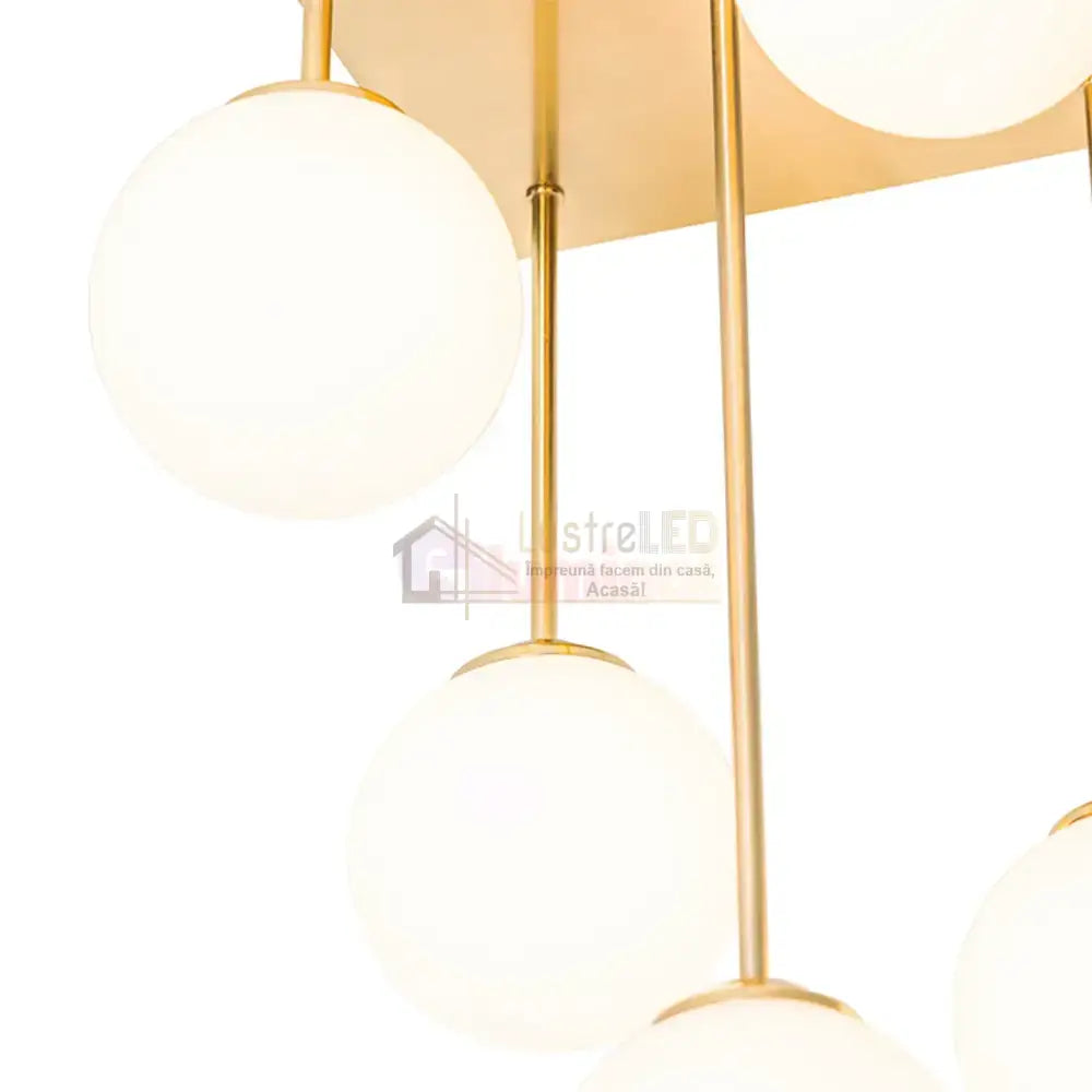 Lustra Abajur Mat Mini Serelys GOLD 5XG9 AURIE / ABAJUR Chandeliers