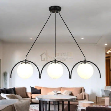 Lustra Abajur Mat Neagra 3Xe27 Mx420-3 Chandeliers